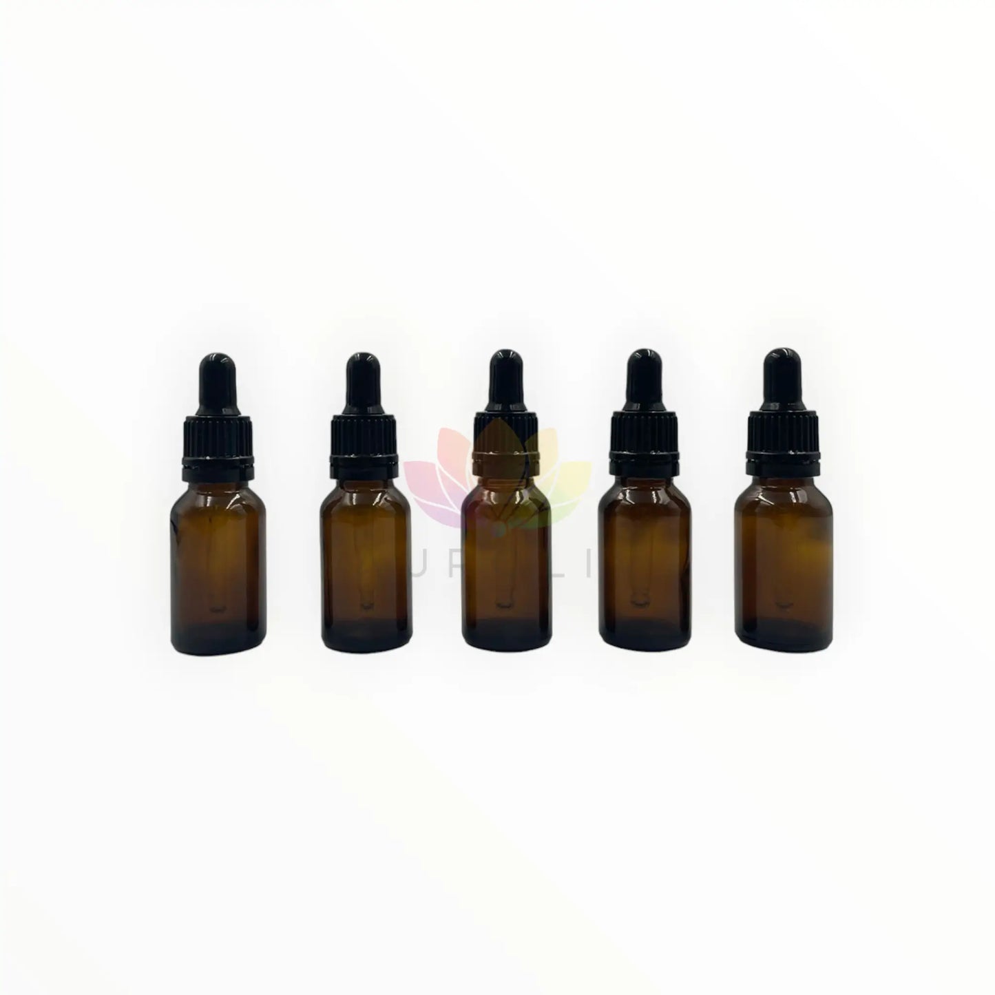 Goteros 30ml ambar vidrio grueso tapa negra con sello de seguridad