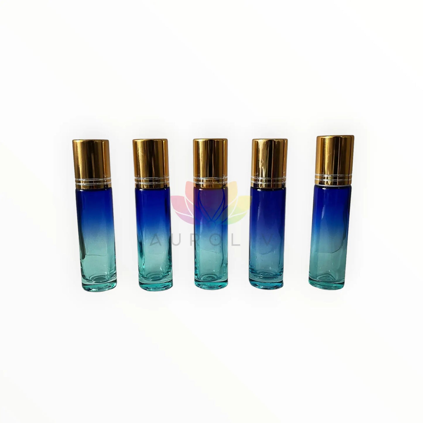 Roll on 10ml degrade azul celeste vidrio grueso