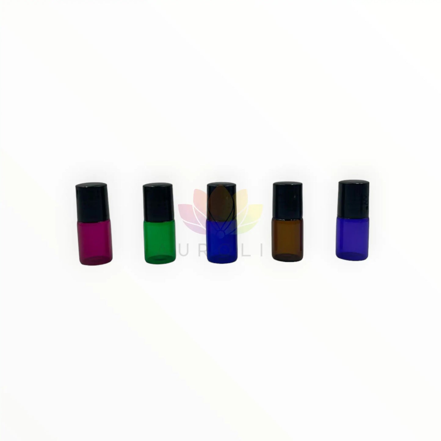 Roll on 2 ml colores vidrio tapa negra
