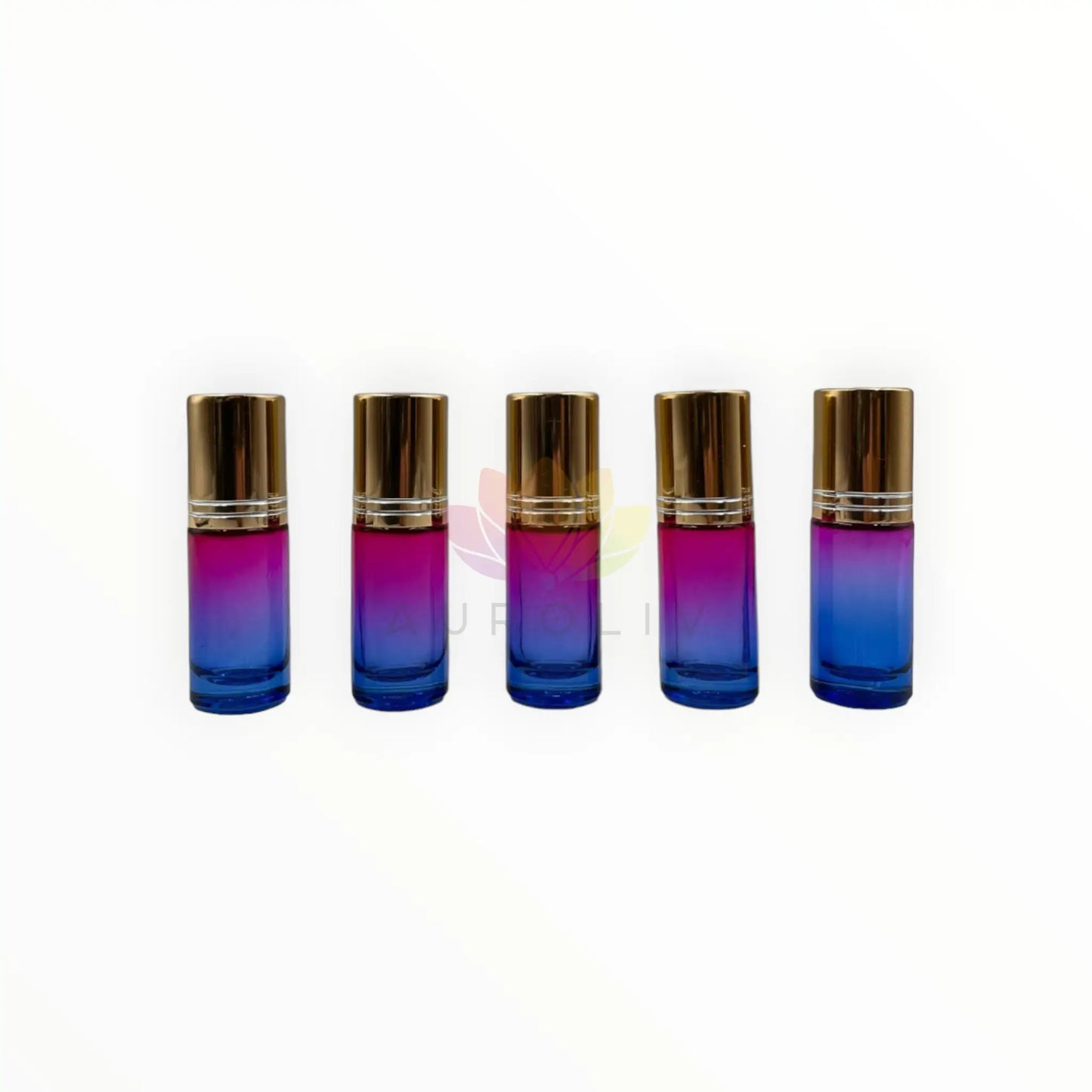 Roll on 5 ml degrade rosado azul vidrio grueso