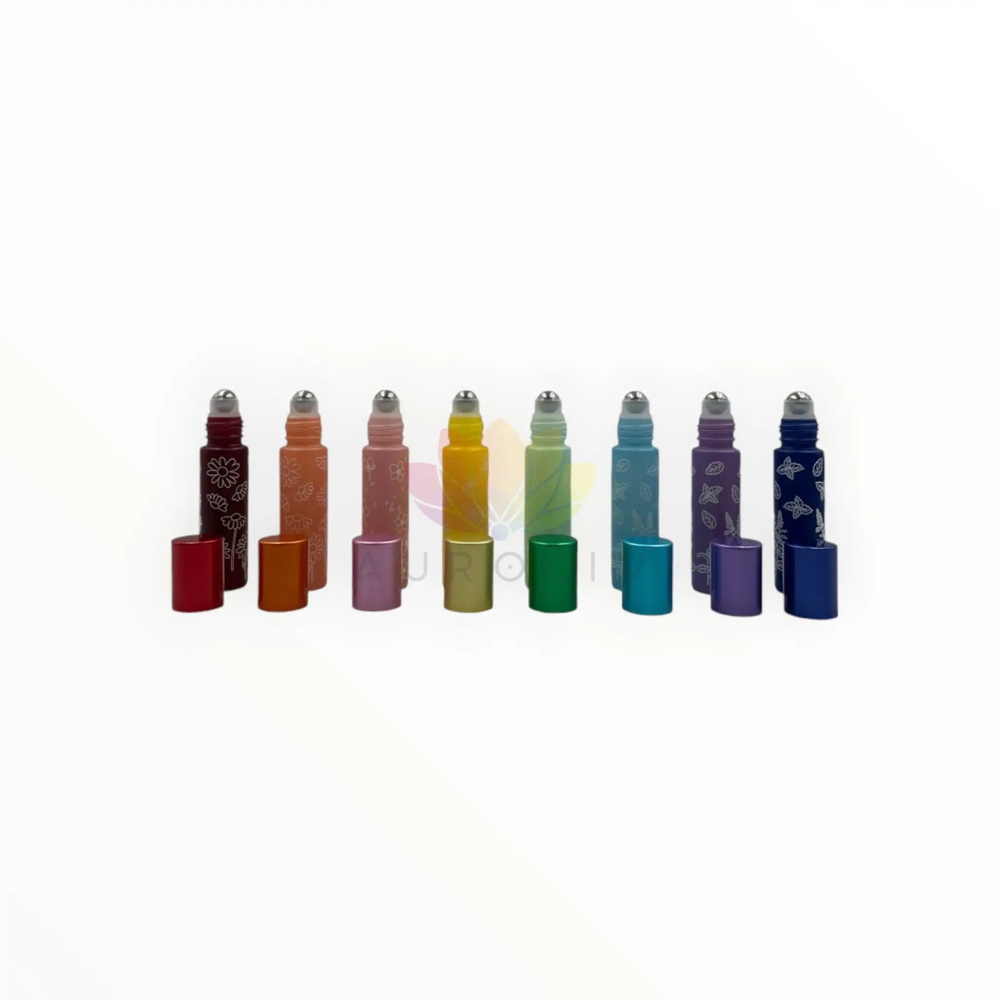 Roll on vidrio 10 ml disenos colores