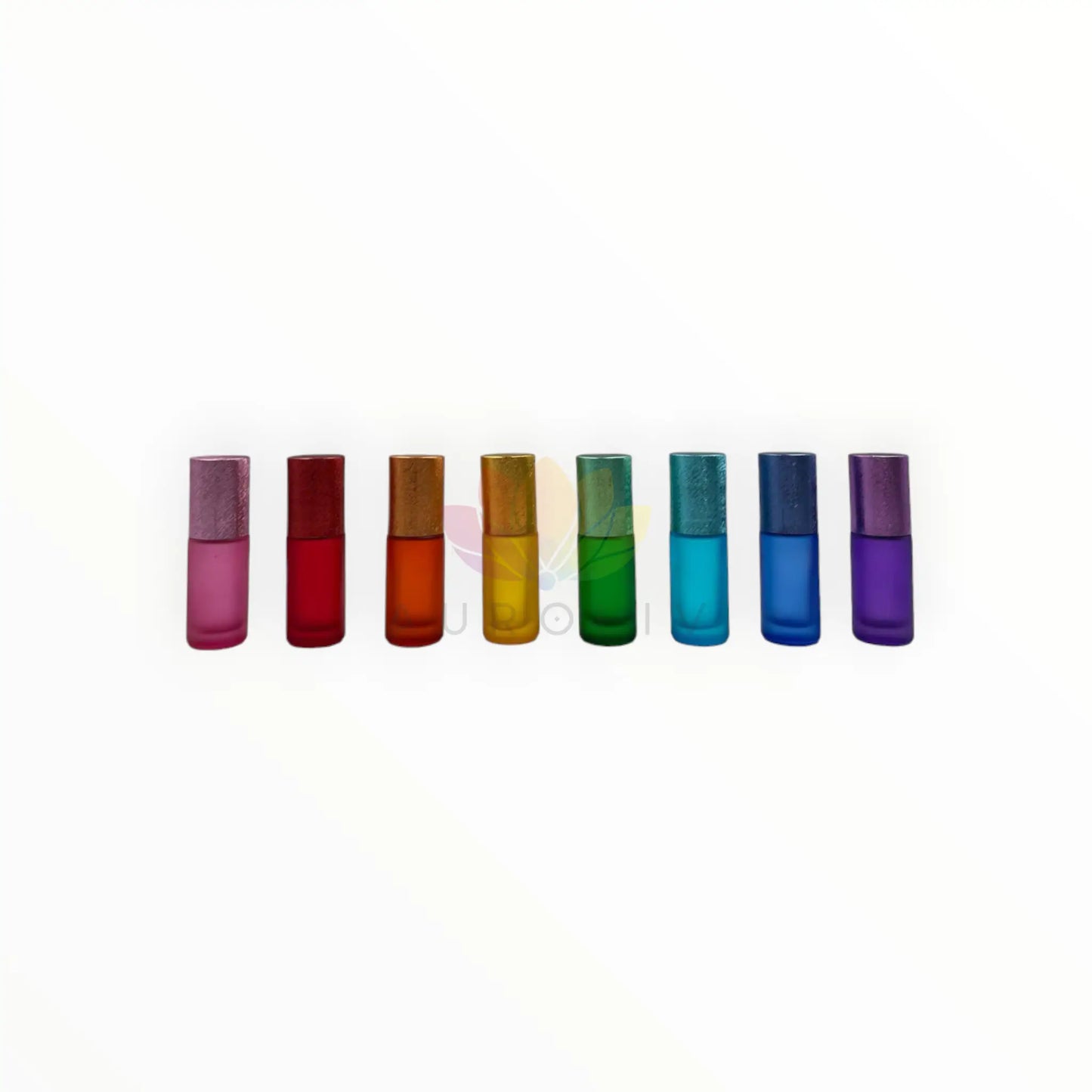 Roll on vidrio 5 ml cromados colores