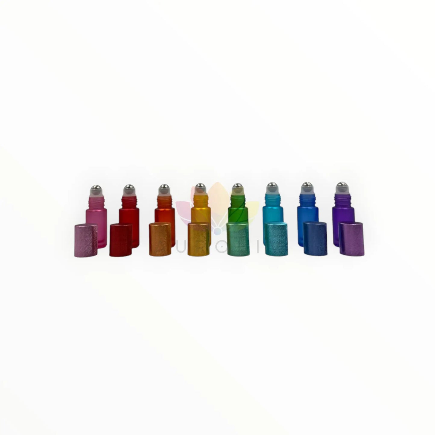 Roll on vidrio 5ml cromados colores