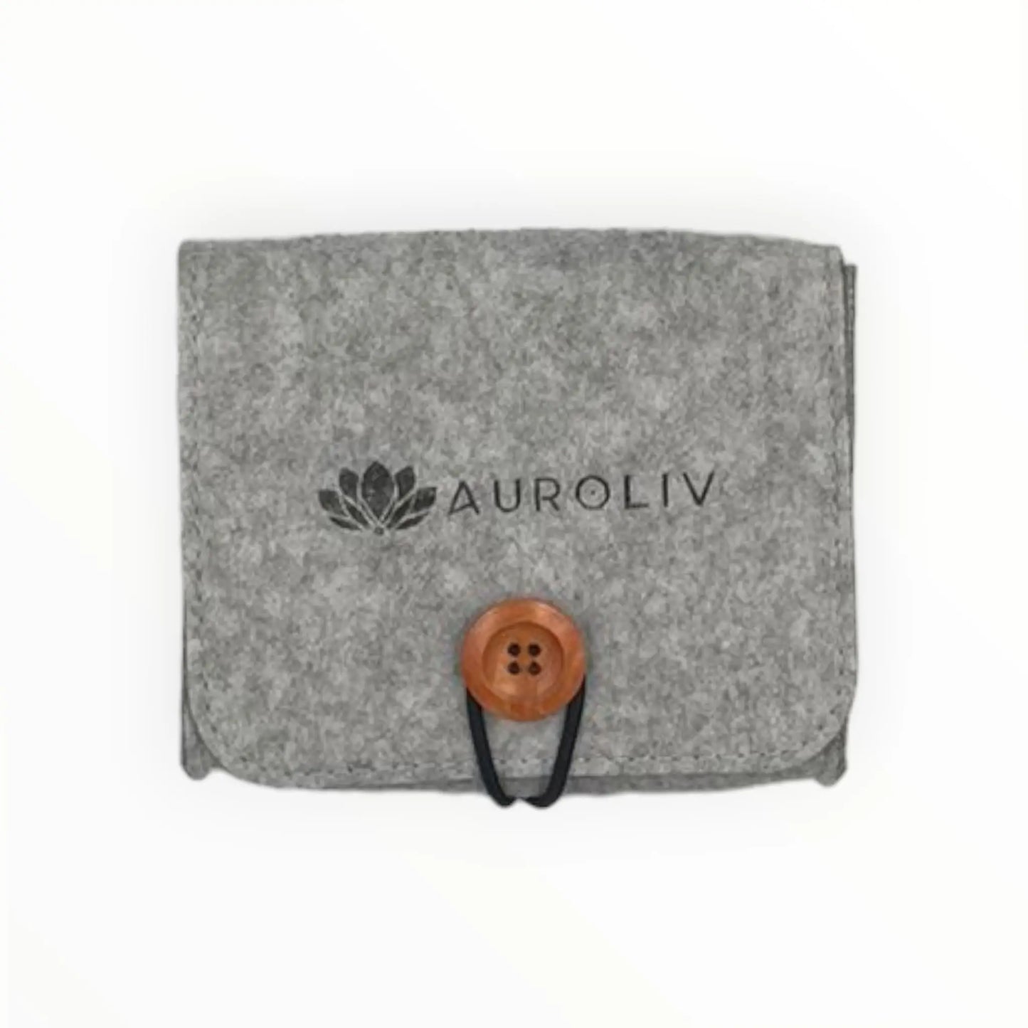 Sobre de fieltro cuadrado gris porta roll on aceites esenciales