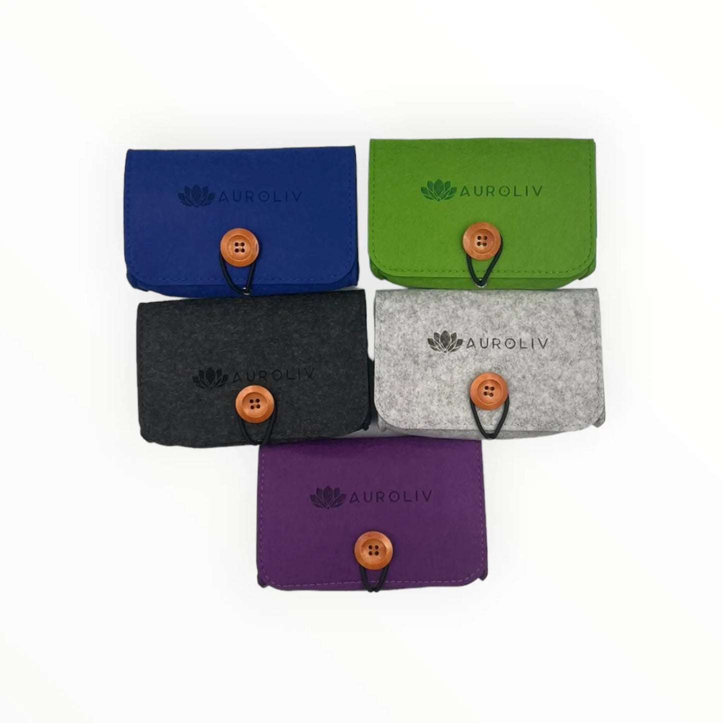 Sobres de fieltro rectangular porta roll on aceites esenciales