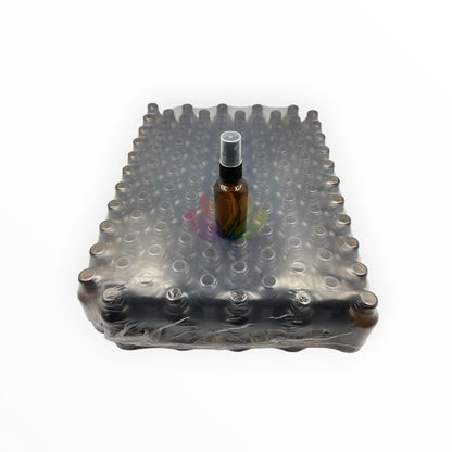 Bandeja 110 atomizadores spray ambar 30 ml vidrio grueso