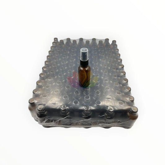 Bandeja 110 atomizadores spray ambar 30 ml vidrio grueso