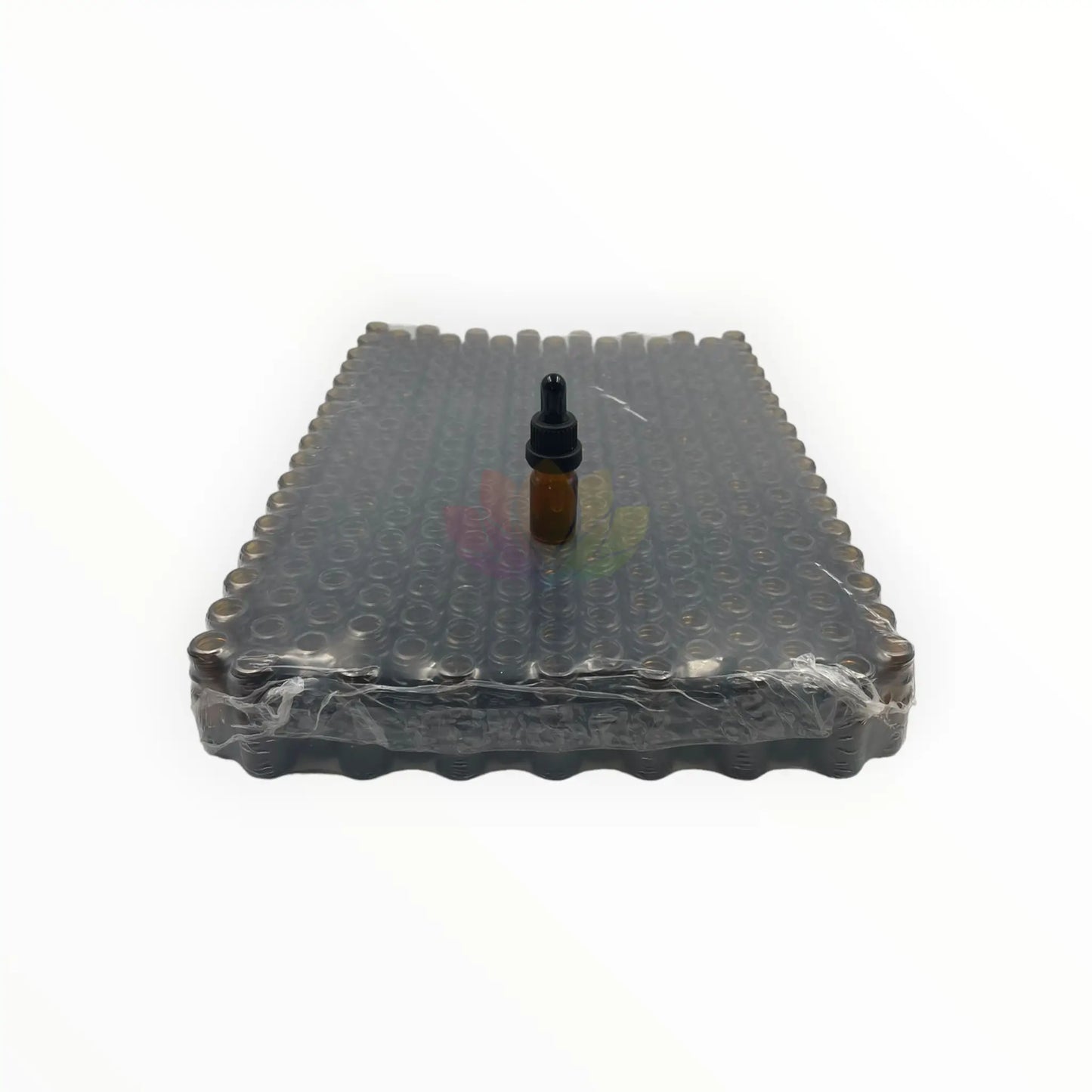 Bandeja Gotario 5 ml ambar tapa negra con sello