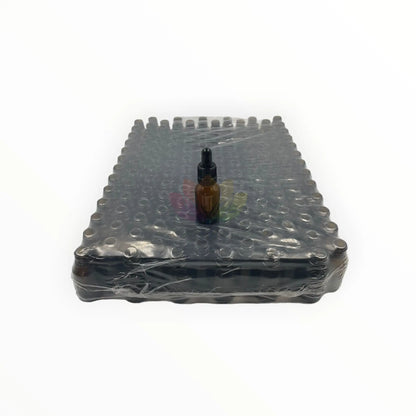  Bandeja goteros 15ml ambar tapa negra con sello