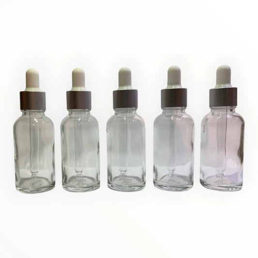 Gotario gotero 30 ml transparente tapa plateada