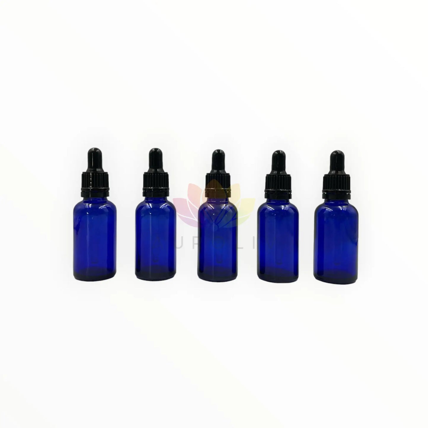 Gotarios vidrio 30ml azul tapa negra