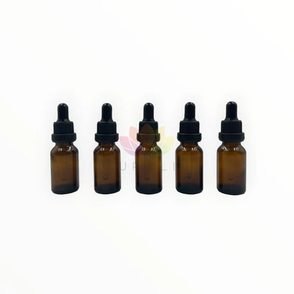 Goteros 30ml ambar vidrio grueso tapa negra con sello