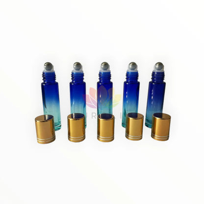 Roll on 10 ml degrade azul celeste vidrio grueso