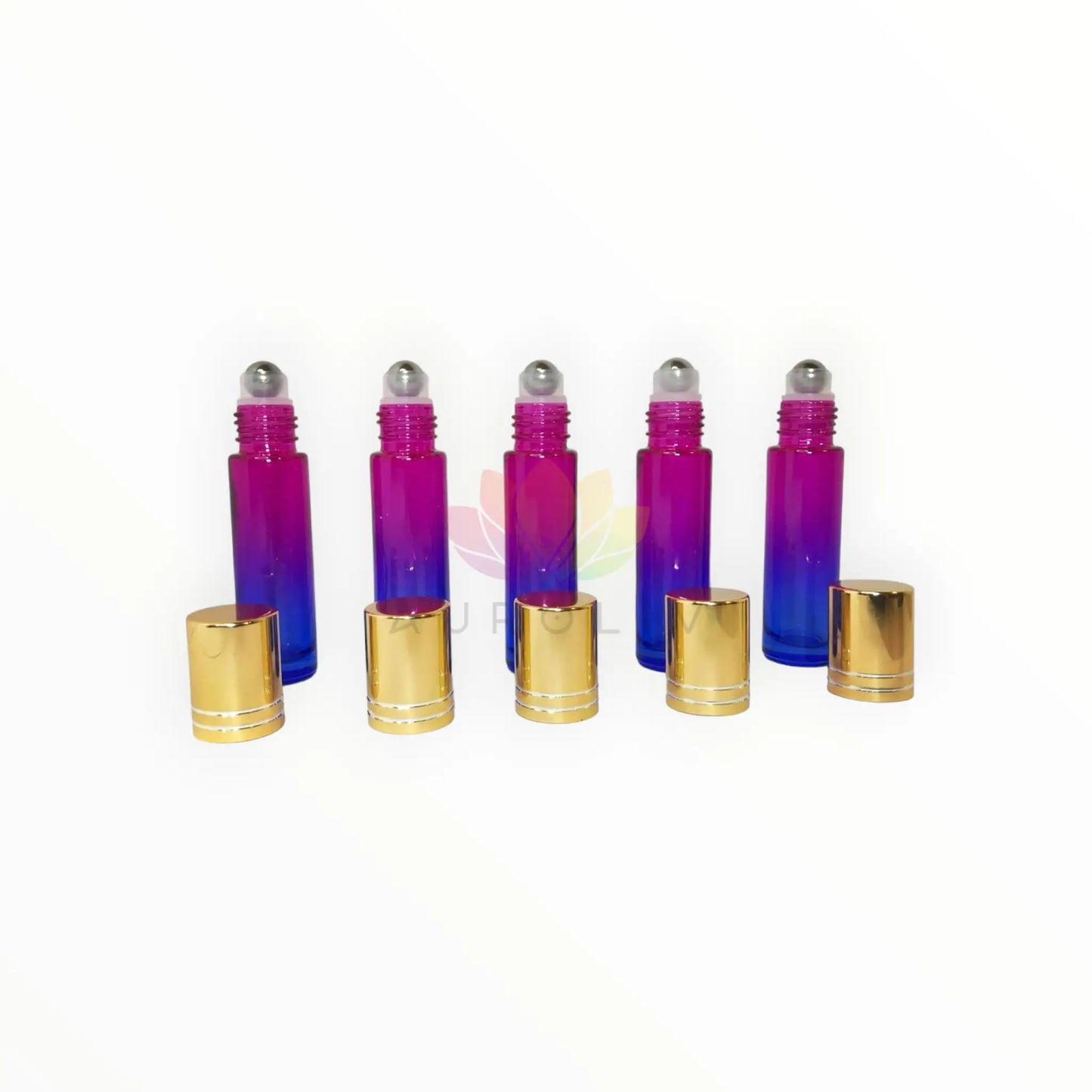 Roll on 10 ml degrade rosado azul vidrio grueso
