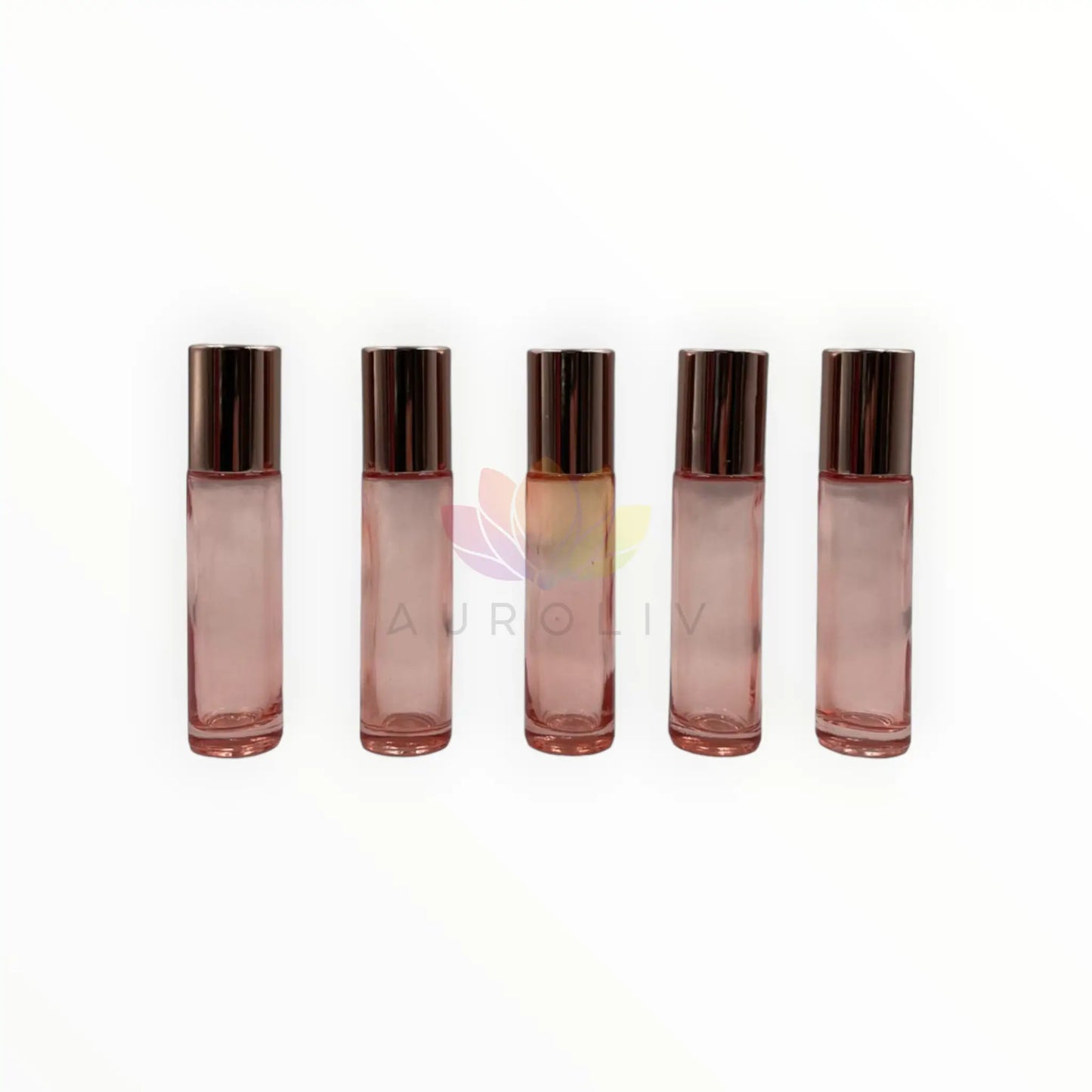 Roll on 10 ml rosado vidrio grueso tapa rosada