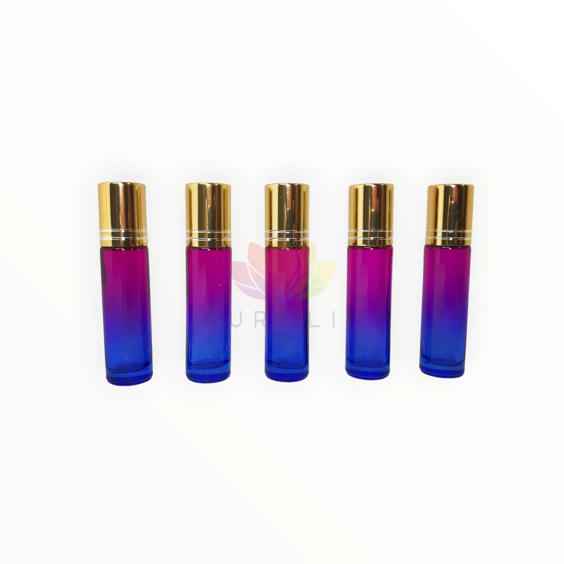 Roll on 10ml degrade rosado azul vidrio grueso