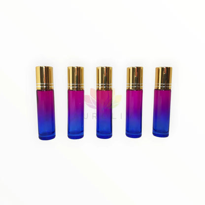 Roll on 10ml degrade rosado azul vidrio grueso