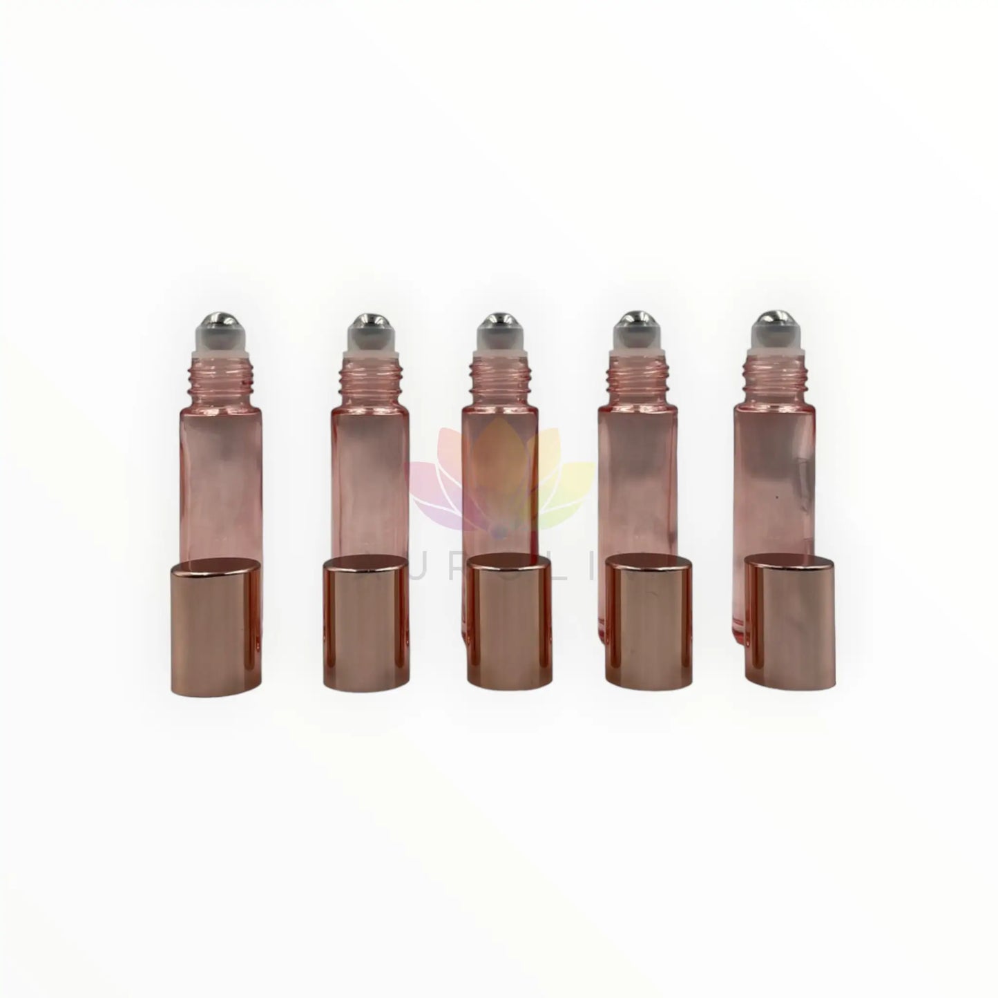 Roll on 10ml rosado vidrio grueso tapa rosada