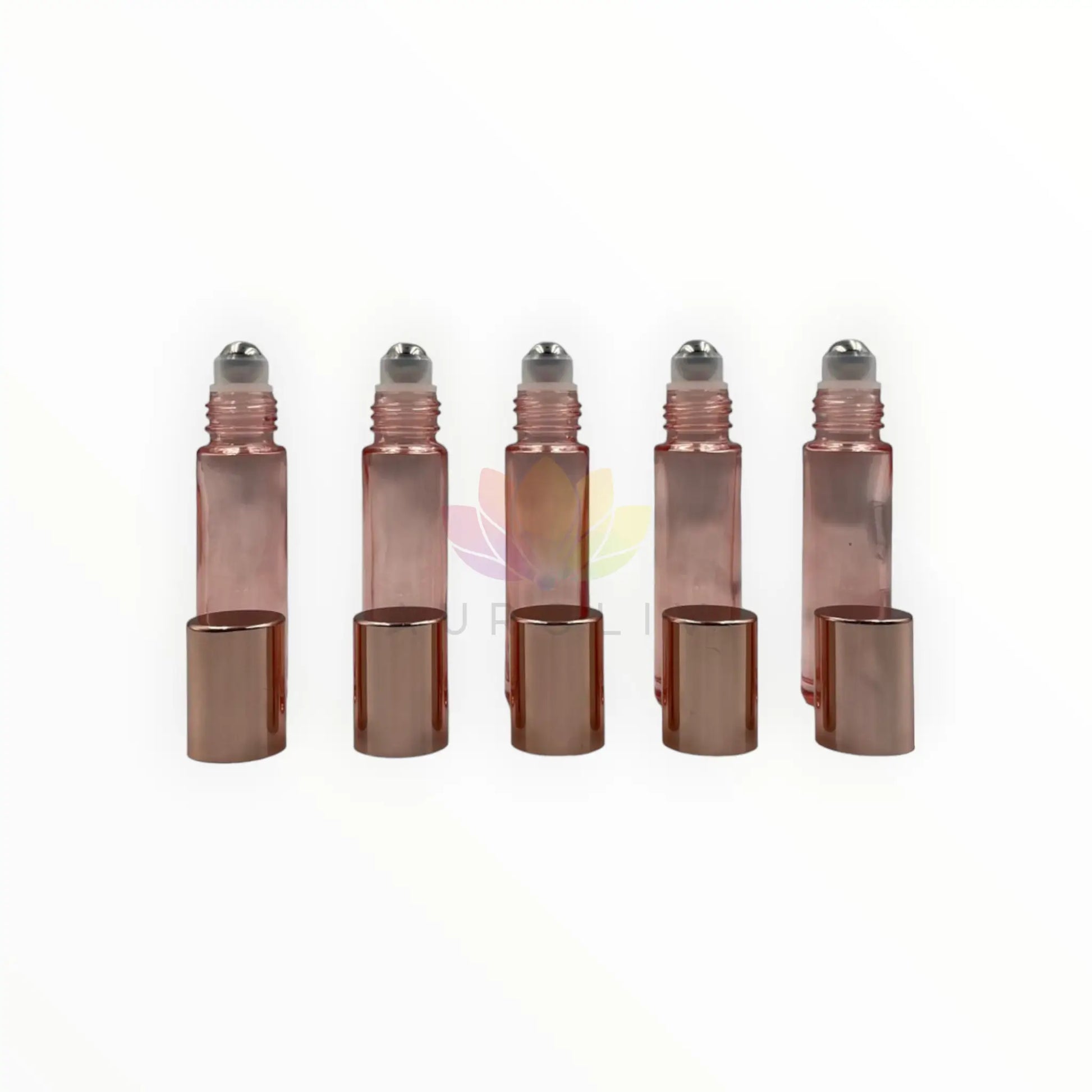Roll on 10ml rosado vidrio grueso tapa rosada