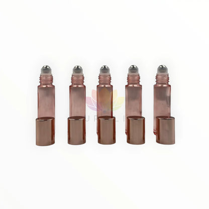 Roll on 10ml rosado vidrio grueso tapa rosada