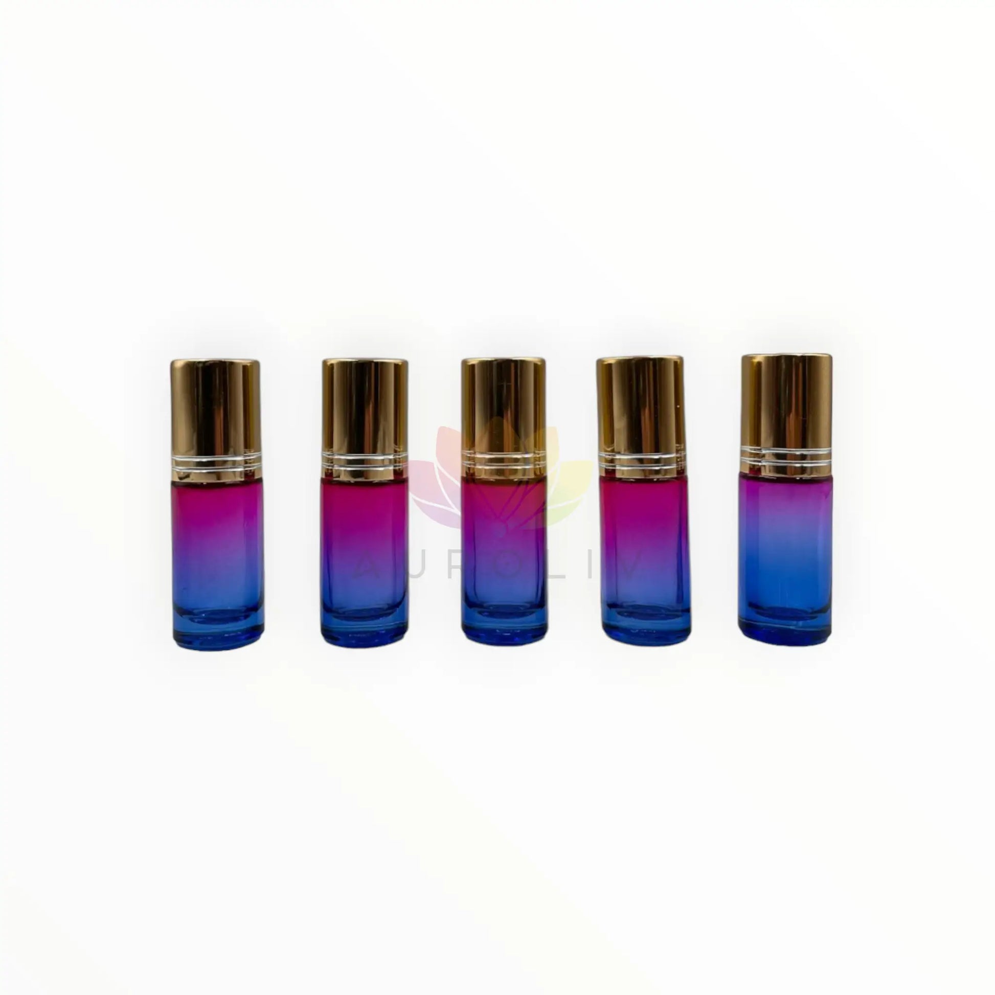 Roll on 5 ml degrade rosado azul vidrio grueso