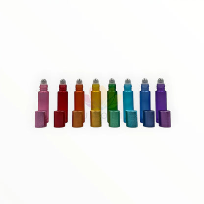 Roll on vidrio 10 ml cromados colores