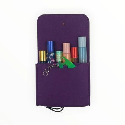 Sobres de fieltro porta roll on aceites esenciales doterra